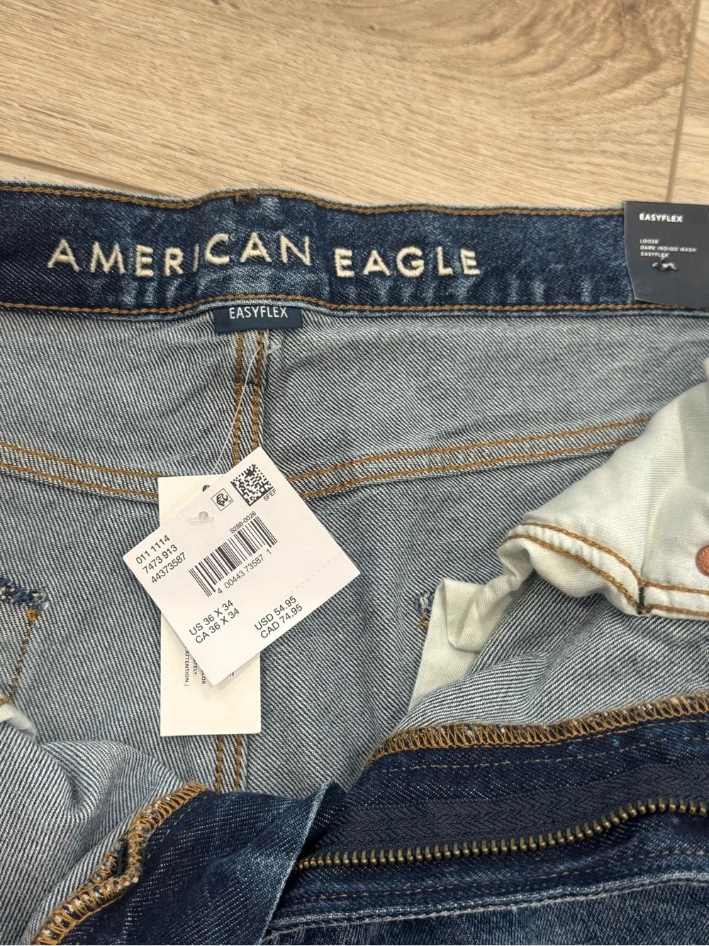 American Eagle Outfitters Men’s Relaxed Fit Dark Blue Jeans Loose Fit